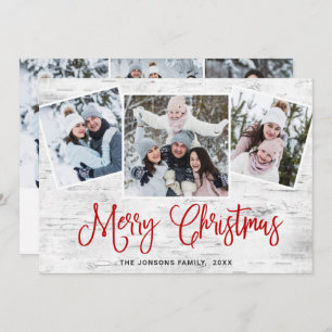 6 FOTO Weihnachten Rustikale Birch Bark Gruß