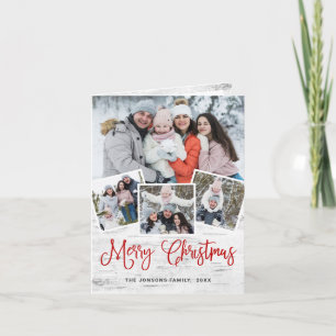 6 FOTO Weihnachten Rustikale Birch Bark Gruß