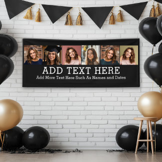 6 FotoCollage 2 Zeilen Text — CAN Schwarz bearbeit Banner