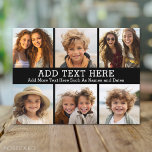 6 FotoCollage 2 Zeilen Text — CAN Schwarz bearbeit Postkarte<br><div class="desc">Eine Collage von 6 quadratischen Fotos mit 2 Textzeilen, die in der Mitte markiert sind. Fügen Sie "GRANDPA" oder "DADDY" mit dem Foto der Kinder hinzu und machen Sie ein niedliches Medaillon für die Familie. Fügen Sie Ihre Lieblings-Bilder zu dieser lustigen Vorlage. Sie können quadratische Fotos oder beliebige Foto für...</div>