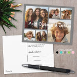 6 Fotocollage Optionaler Text — CAN Edit Grau Postkarte<br><div class="desc">Fügen Sie Ihre Lieblings-Bilder zu dieser lustigen Vorlage. Sie können quadratische Fotos oder beliebige Foto für dieses Raster verwenden.</div>