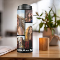 6 Fotocollage Optionaler Text — Schwarz bearbeiten