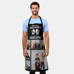 6 FotoCollage Zurück Opa's Grillen Schürze