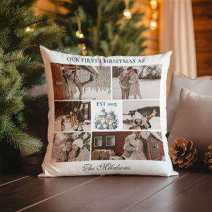 6 Fotos Weihnachten zusammen Kissen