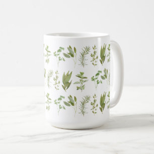 6 FRESH HERBS Grand Mug Blanc (totalité)