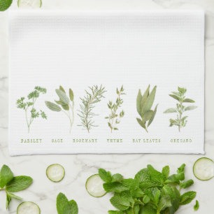 6 FRESH HERBS Küchentuch