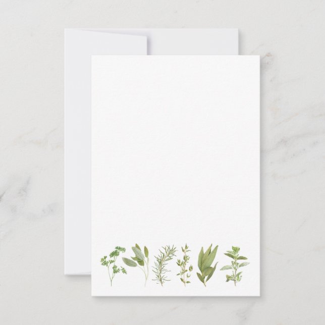 6 FRISCHE HERBS 3,5 x 5 leere Flachkarte Dankeskarte (Vorderseite)