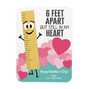 6 Füße abseits in meinem Herzen - Ruler Valentine Magnet