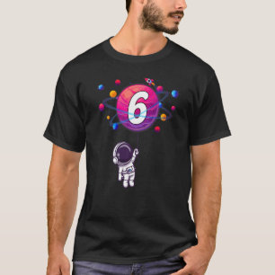 6. Geburtstag 6 Jahre alt Geburtstag Junge Astrona T-Shirt