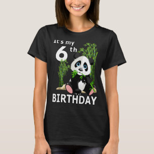 6. Geburtstag 6 Jahre altes Party Tier Panda 7 T-Shirt
