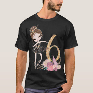 6. Geburtstag Ballerina Dancer Ballet Swan Tutu Gi T-Shirt
