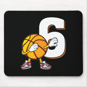 6. Geburtstag Bysketbyll Player Dabbing 6 Jahre al Mousepad