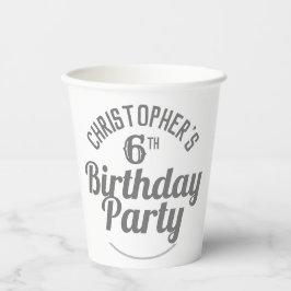 6. Geburtstag des Kindes Pappbecher