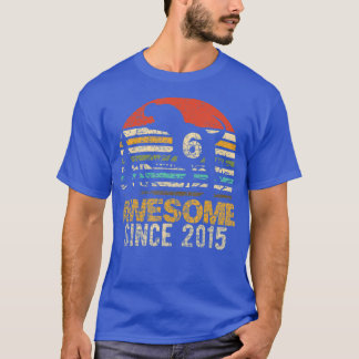 6. Geburtstag Dinosaurier 6 Jahre Junge Kinder sei T-Shirt