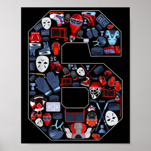 6. Geburtstag Eishockey Gedicht 6 Jahr Altes Party Poster