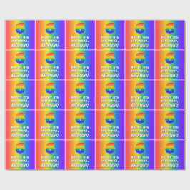 6. Geburtstag: Farbenfroh, Fun Rainbow Pattern # 6 Geschenkpapier