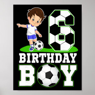 6. Geburtstag Fußball 6. Geburtstag Junge Poster