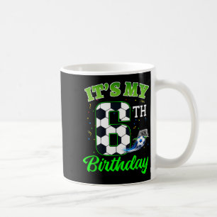 6. Geburtstag Fußball Junge Mädchen Kinder Fußball Kaffeetasse