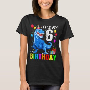 6. Geburtstag glücklicher 6-jähriger T-Rex-Shirt J T-Shirt