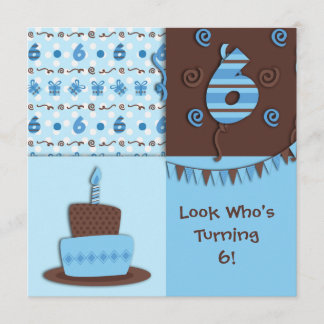 6. Geburtstag: Junge: Einladung