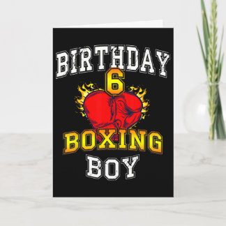 6. Geburtstag Jungen Shirt - Boxen 6 Jahre alter J Karte