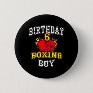 6. Geburtstag Jungen Shirt - Boxen 6 Jahre altes K Button