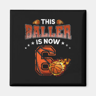 6. Geburtstag Jungen Sketll Spieler Geschenke 6 Ja Magnet