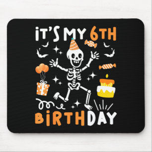 6. Geburtstag Kinder lustiges Skelett 6. Geburtsta Mousepad