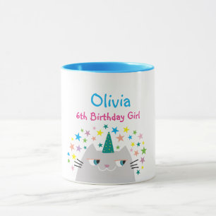6. Geburtstag Mädchen Name Tasse