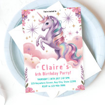 6. Geburtstag Pink & Purple Fantasy