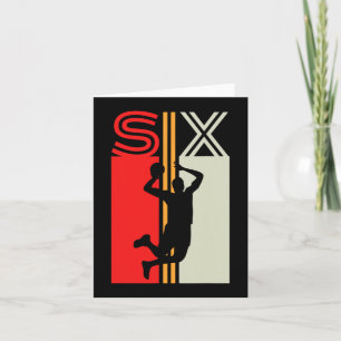 6. Geburtstag Retro Basketball 6 Jahre Junge Mädch Karte