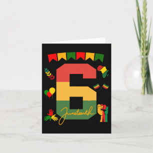 6. Geburtstag Schwarze Geschichte Jurzehnte Theme Karte