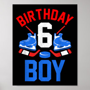 6. Geburtstag Shirt für Mädchen Jungen 6 Jahre alt Poster