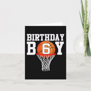 6. Geburtstag Sport 6 Jahre alter Basketball 6 Boy Karte