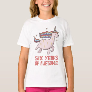 6. Geburtstags-Geschenk-T - Shirt sechs Jahre von