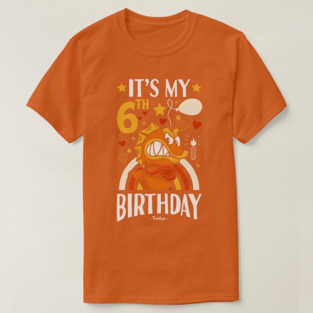 6. Geburtstagsfisch T-Shirt (Design vorne)