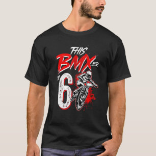 6. Geburtstagsjunge BMX Geburtstagsparty Dekoratio T-Shirt