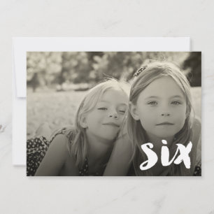 6. Geburtstagskameraden Nummer sechs Foto Overlay Einladung