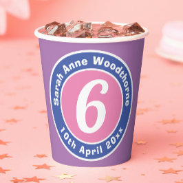 6. Geburtstagsparty Pappbecher