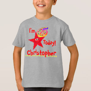 6. Geburtstagsparty Shirt Rote Stars
