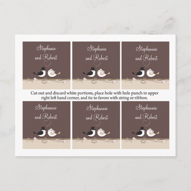 6 Gefälligkeitstriche Hochzeitsheim Bride Groom Li Postkarte (Vorderseite)
