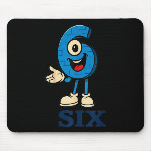 6 Gehirnfäule 67 Sechs Sieben 6 7 Meme Benutzerdef Mousepad