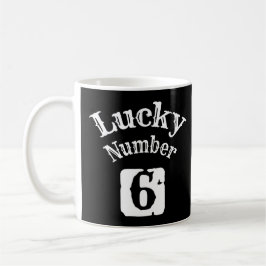 6 - Glückszahl 6 Glück Kaffeetasse