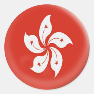6 gros autocollants drapeau de Hong Kong