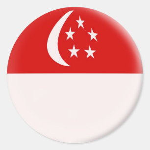 6 gros autocollants drapeau singapourien Singapour