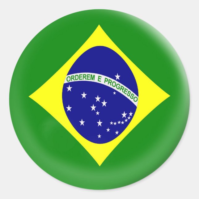 6 große Aufkleber Brasilien Flagge (Vorderseite)