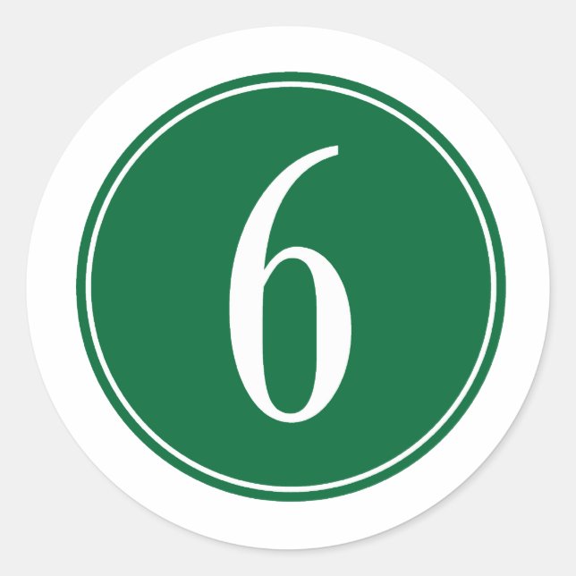 6 Grüner Kreis Runder Aufkleber (Vorderseite)