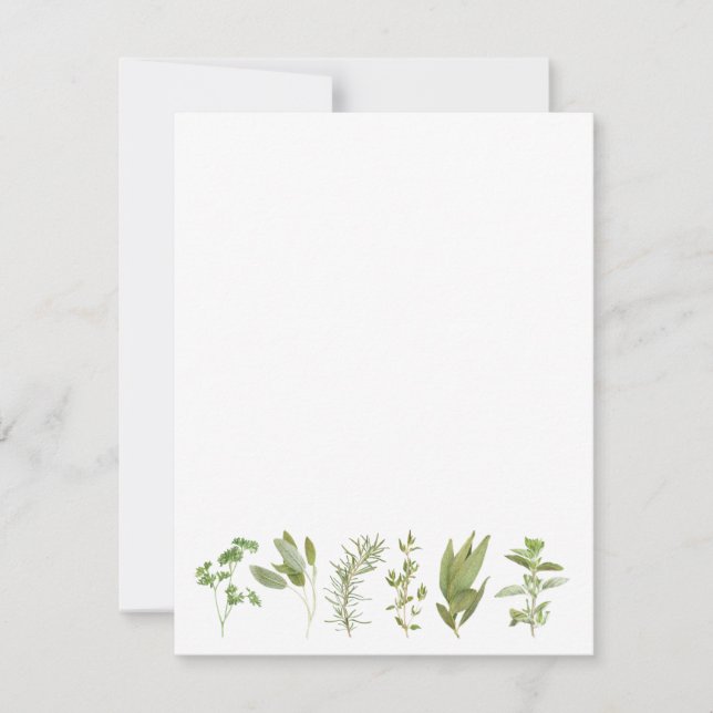 6 HERBES FRAÎCHES 4,25 x 5,5 Carte à plat vide (Devant)