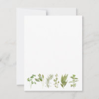 6 HERBES FRAÎCHES 4,25 x 5,5 Carte à plat vide
