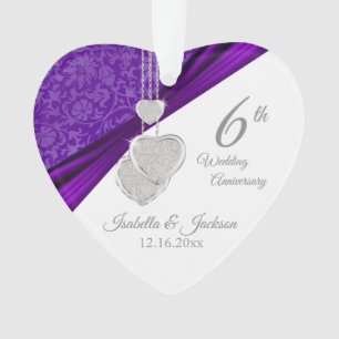 6. Hochzeitstag Amethyst Geschenk zum Aufbewahren Ornament